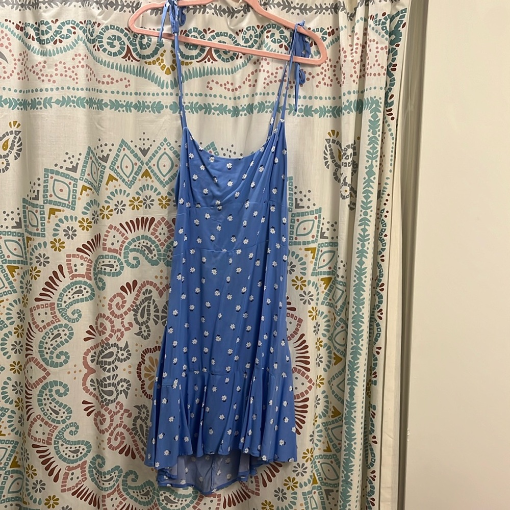 Wild fable blue flower mini sundress